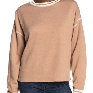 Michael Stars Reversible Stripe Trim Sweater